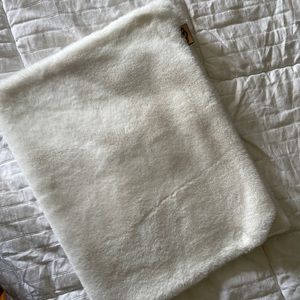 UGG standard size white fluffy pillow cover